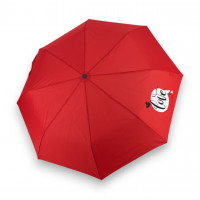 Mini Light Kids Red Love - detský skladací dáždnik