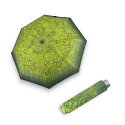 Mini Light Fashion Green kytka - dámsky skladací dáždnik