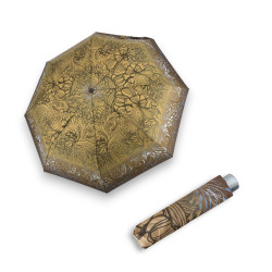Mini Light Fashion Brown kytka - dámsky skladací dáždnik
