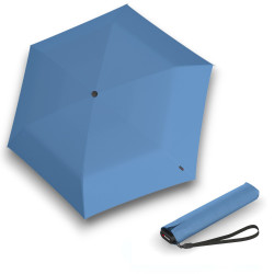 KNIRPS US.050 BLUE WITH BLACK - ľahký dámsky skladací plochý dáždnik