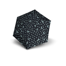 Knirps US.050 ultra light slim manual rainyday black - ľahký dámsky skladací plochý dáždnik