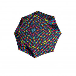Knirps A.050 medium manual create black- elegantný skladací dáždnik