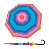 Fiber Flex Long AC Happy pink - dámsky holový vystreľovací dáždnik