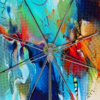 Elegance AC Bohéme Fragil - dámsky luxusný dáždnik s potlačou