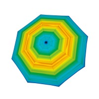Fiber Mini Happy green - dámsky skladací dáždnik