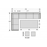 HAVANNA COMBI - záhradné rohové ratanové sedenie