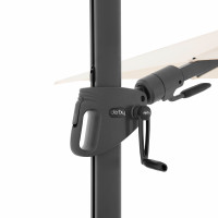 DERBY DX 210 x 210 cm - záhradný slnečník s bočnou nohou