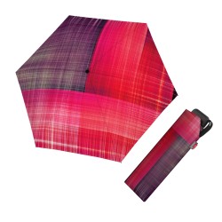 Carbonsteel Mini Slim Noble Check Pink - dámsky skladací dáždnik
