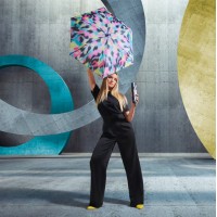 KNIRPS X4U ultra light slim Furry - ľahký skladací dáždnik