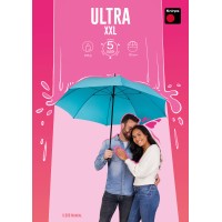 Knirps U.900 XXL TURQUOISE WITH BLACK - ultraľahký holový dáždnik