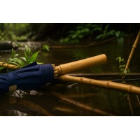 NATURE LONG BAMBOO DEEP BLUE - EKO dáždnik