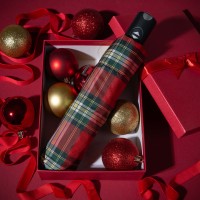 Carbonsteel Magic Check Red - dámsky plne automatický dáždnik