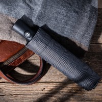 Fiber SUPERSTRONG - Pánsky plne automatický zosilnený dáždnik károvaný