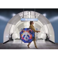 Modern Art Magic Mighty Panda - dámsky plne automatický dáždnik